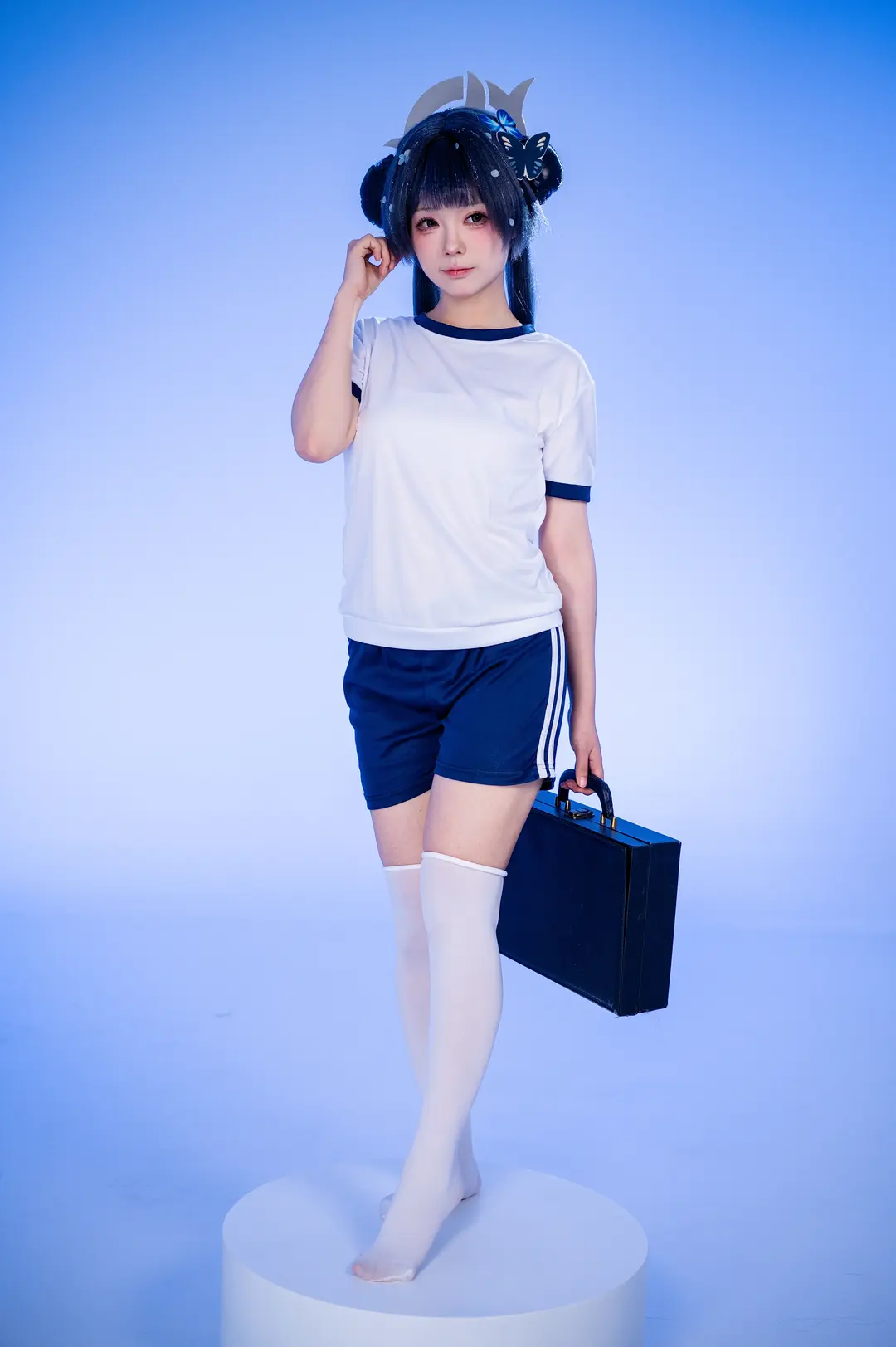 cosplay, 蔚蓝档案, 妃咲cos, 体操服, 丝袜 - 第3张