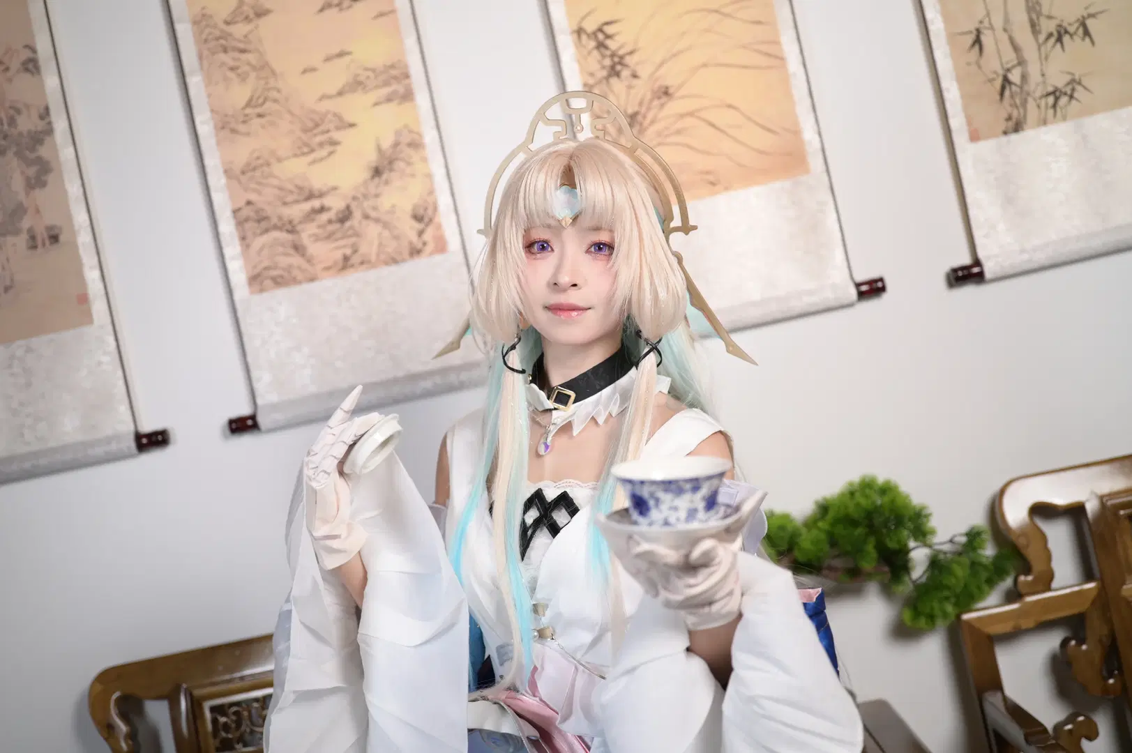 崩坏星穹铁道, 中式古风, 星穹铁道真珠cos, 竹简道具, 鸣笛于归寂之时