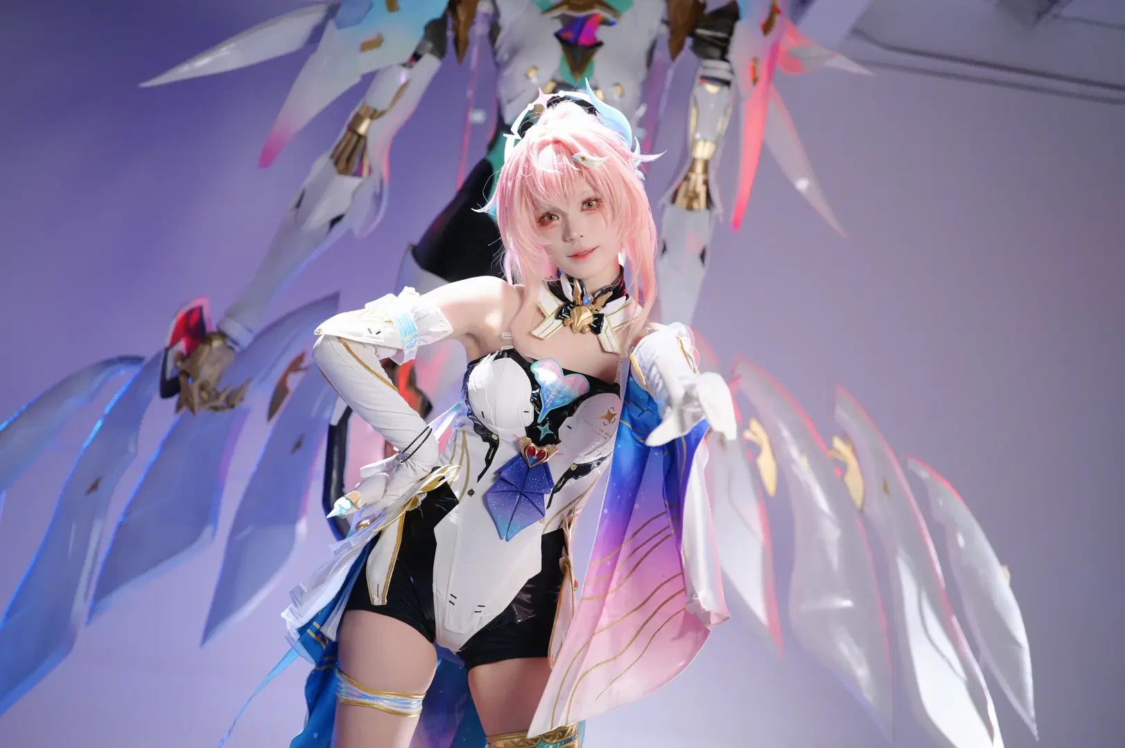 鸣潮, cosplay, 爱弥斯cos, 丝袜, 白色长靴