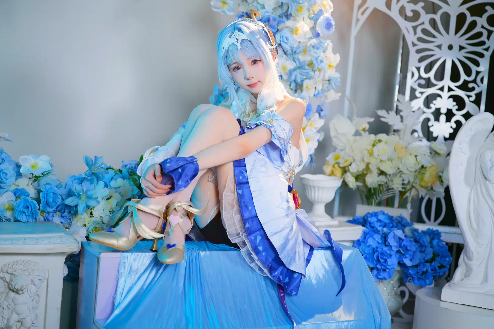 Genshin Impact, cosplay, Odette cosplay, Genshin Impact Snezhnaya, Witness the snow swan's grace
