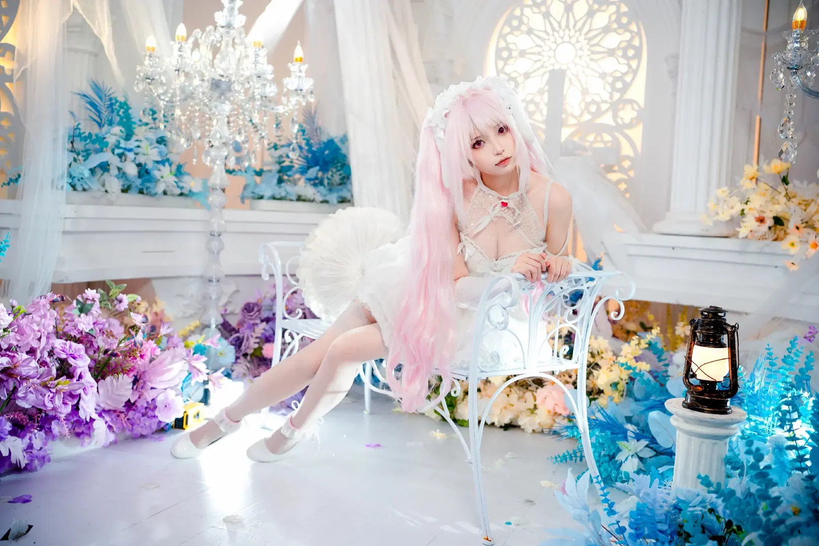 【愛麗絲cos】NIKKE純白婚禮造型與兔耳白絲 - Doodle荼鸦（二次元版） - 第8張