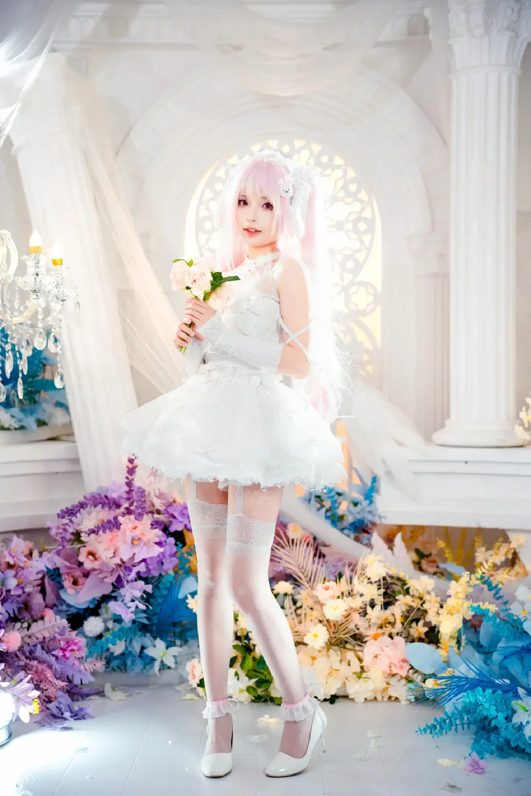 【アリス コスプレ】『勝利の女神：NIKKE』アリスの幻想的な白無垢ベール撮影記録 - Doodle荼鸦（二次元版） - 2枚目