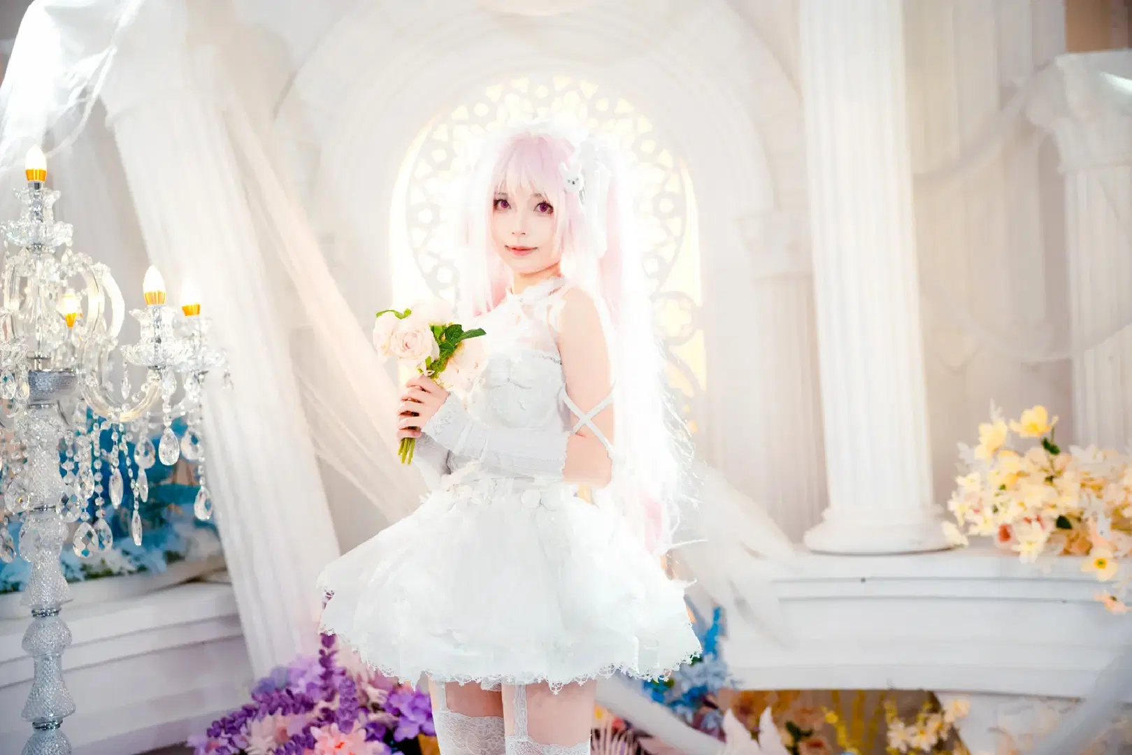 【アリス コスプレ】『勝利の女神：NIKKE』アリスの幻想的な白無垢ベール撮影記録 - Doodle荼鸦（二次元版） - 7枚目