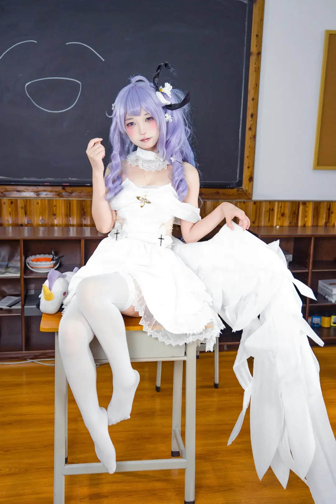 【猫大王cos】碧蓝航线校园课桌上的纯白甜美时光 - Doodle荼鸦（二次元版） - 第6张