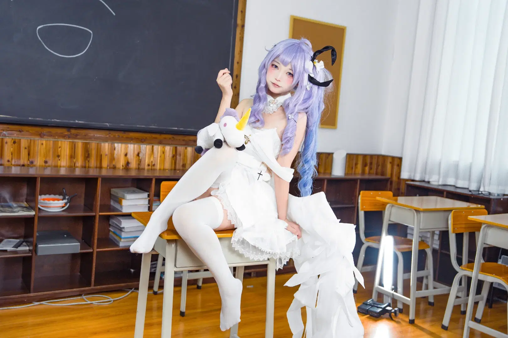 【猫大王cos】碧蓝航线校园课桌上的纯白甜美时光 - Doodle荼鸦（二次元版） - 第7张