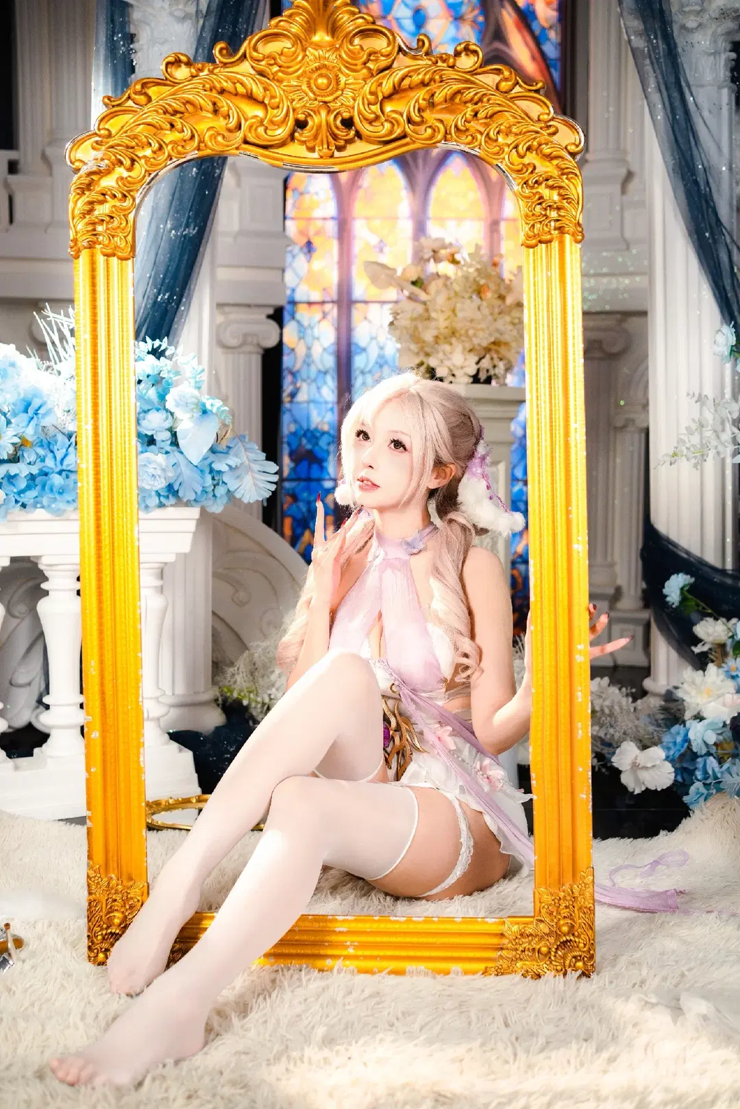 [Yu Linglong cosplay] NARAKA: BLADEPOINT: The Pink-and-White Palette in the Glass Conservatory Is Stunning by Doodle荼鸦（二次元版） - Image 6