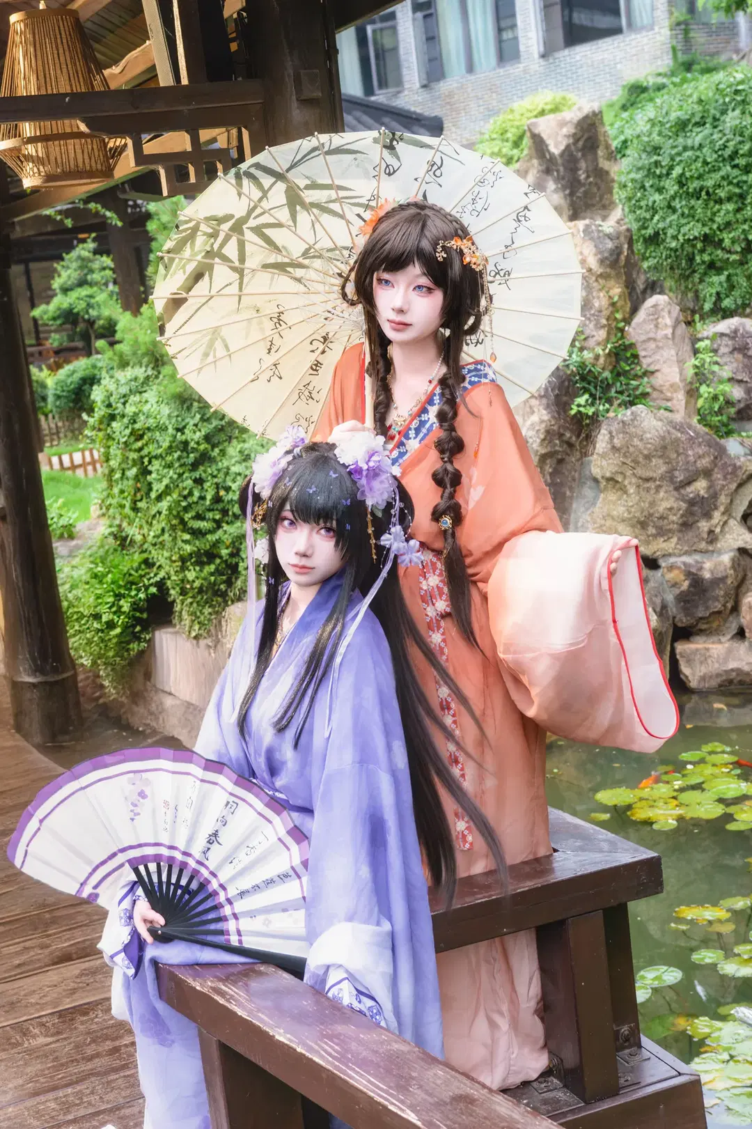 王者荣耀, 大乔cos, 小乔cos, 国风cosplay, 战国袍