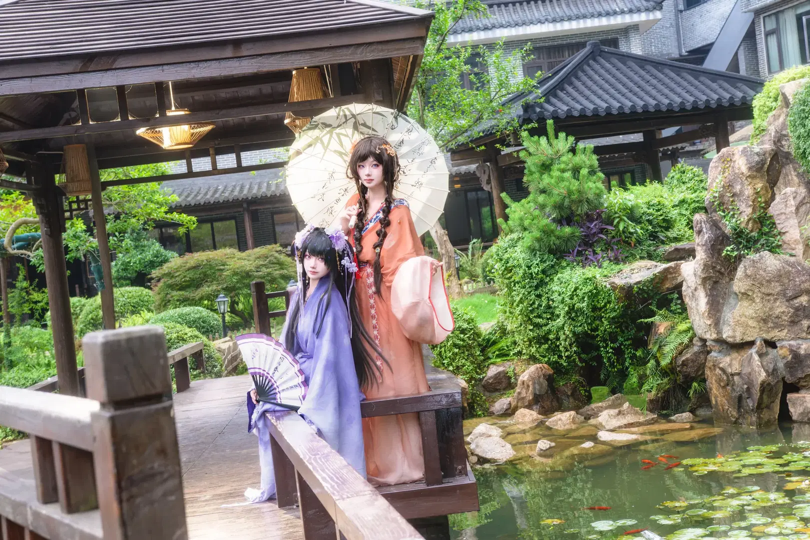 【大喬 コスプレ＆小喬コスプレ】江東の二喬、並び咲く蓮の華 - 御油佳佳子_（困困社畜版） - 3枚目