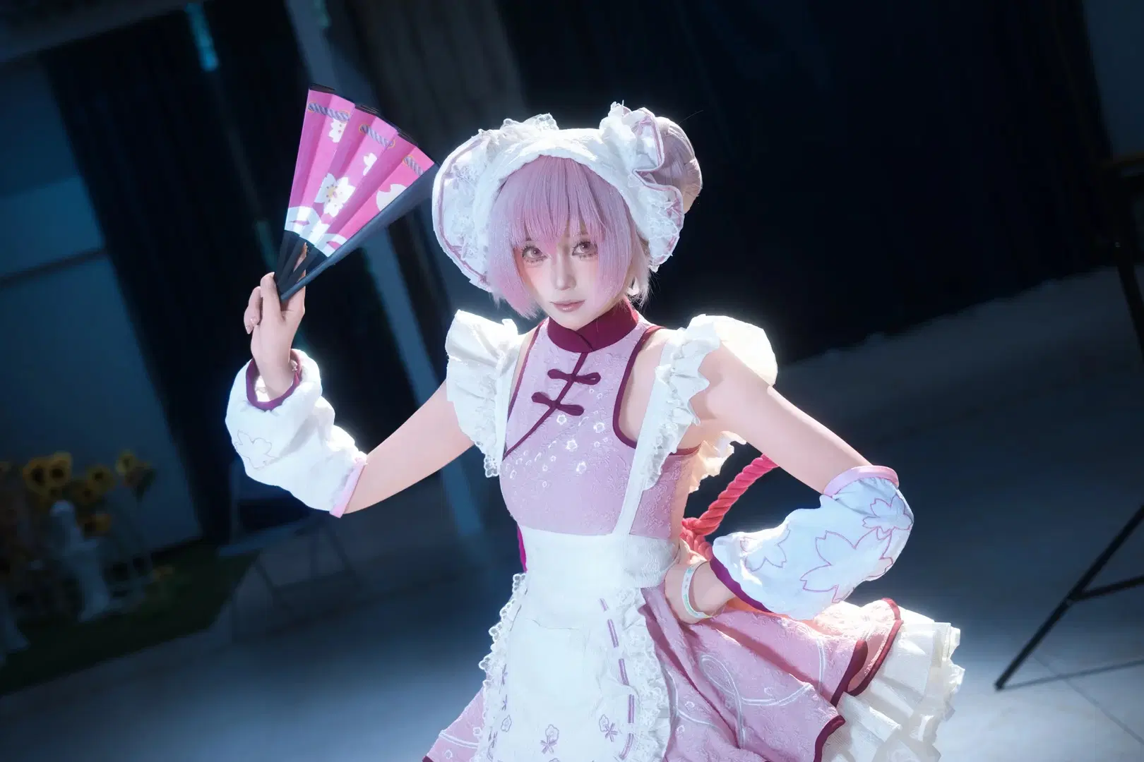 [Xiao Qiao Cosplay] Honor of Kings Convention Photo: Spirited and Cute with the Giant Pink Fan by 御油佳佳子_（困困社畜版） - Image 4