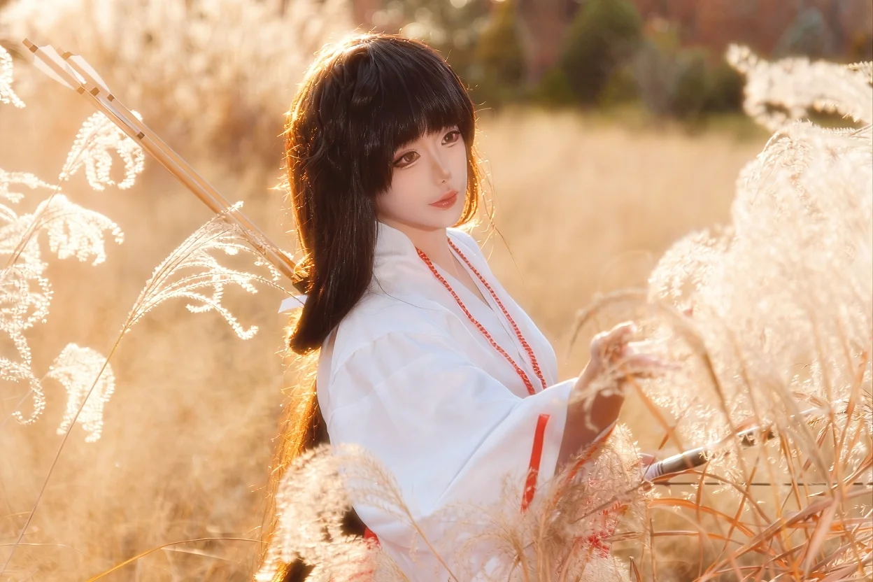 桔梗cos, 犬夜叉, 神明少女, 逆光, 弓箭cos