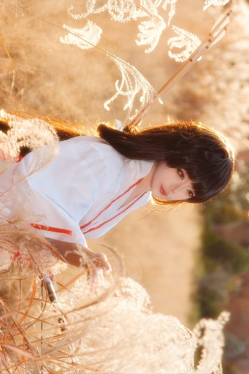 桔梗cos, 犬夜叉, 神明少女, 逆光, 弓箭cos - 第4张