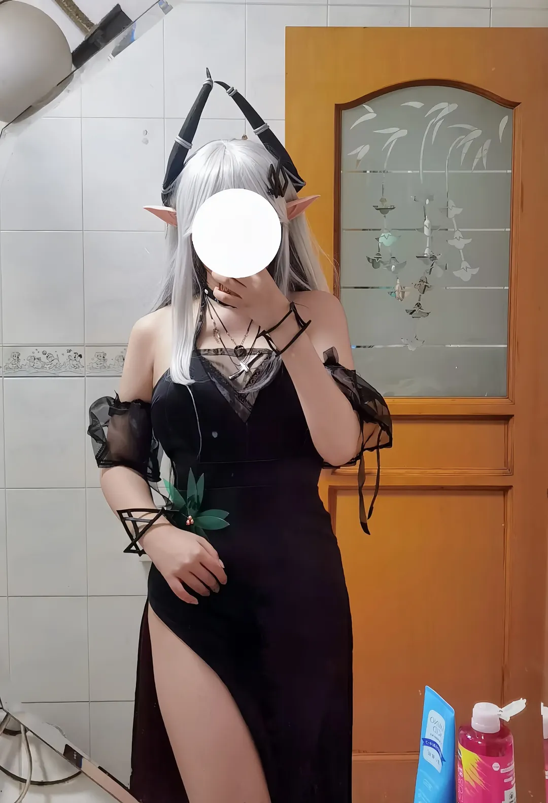 cosplay, 明日方舟, 萨卡兹, 泥岩cos, 黑裙穿搭