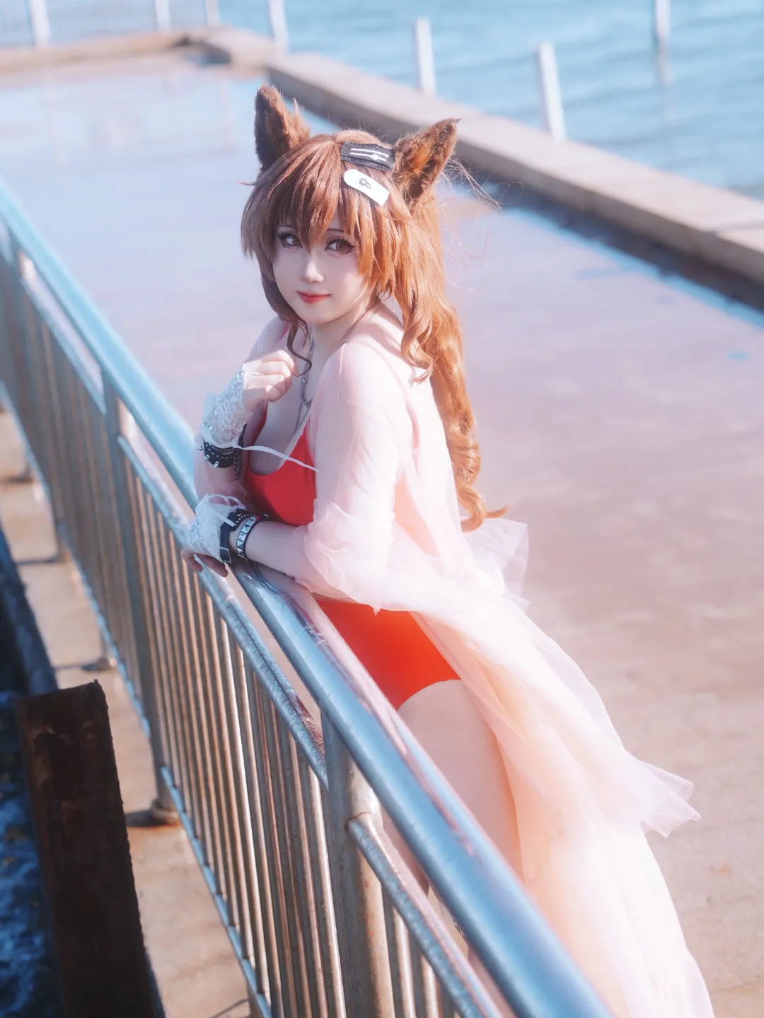 cosplay, 泳装, 明日方舟, 夏日外景, 安洁莉娜cos - 第2张
