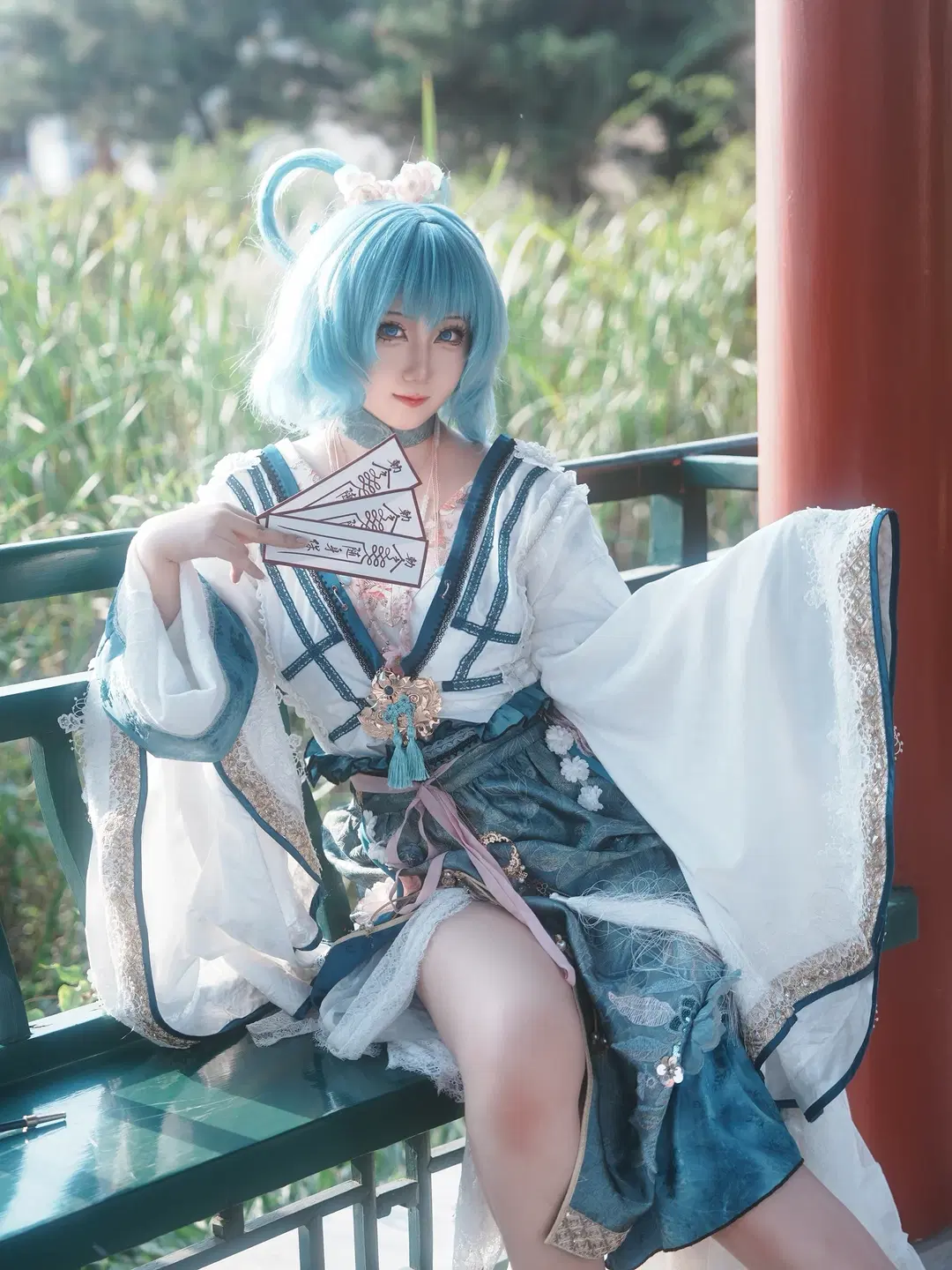 角色扮演, 东方, 古风cos, 霍青娥cos, 白丝