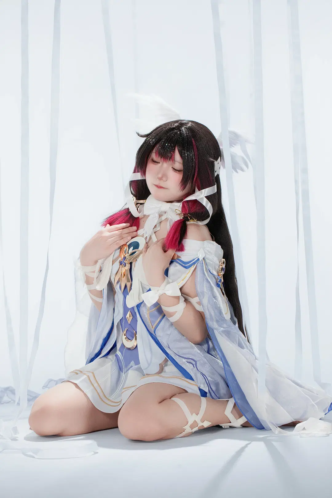 【哥伦比娅cos】白棚纱幔下展现天使般的甜美与性感 - DC_Official - 第3张
