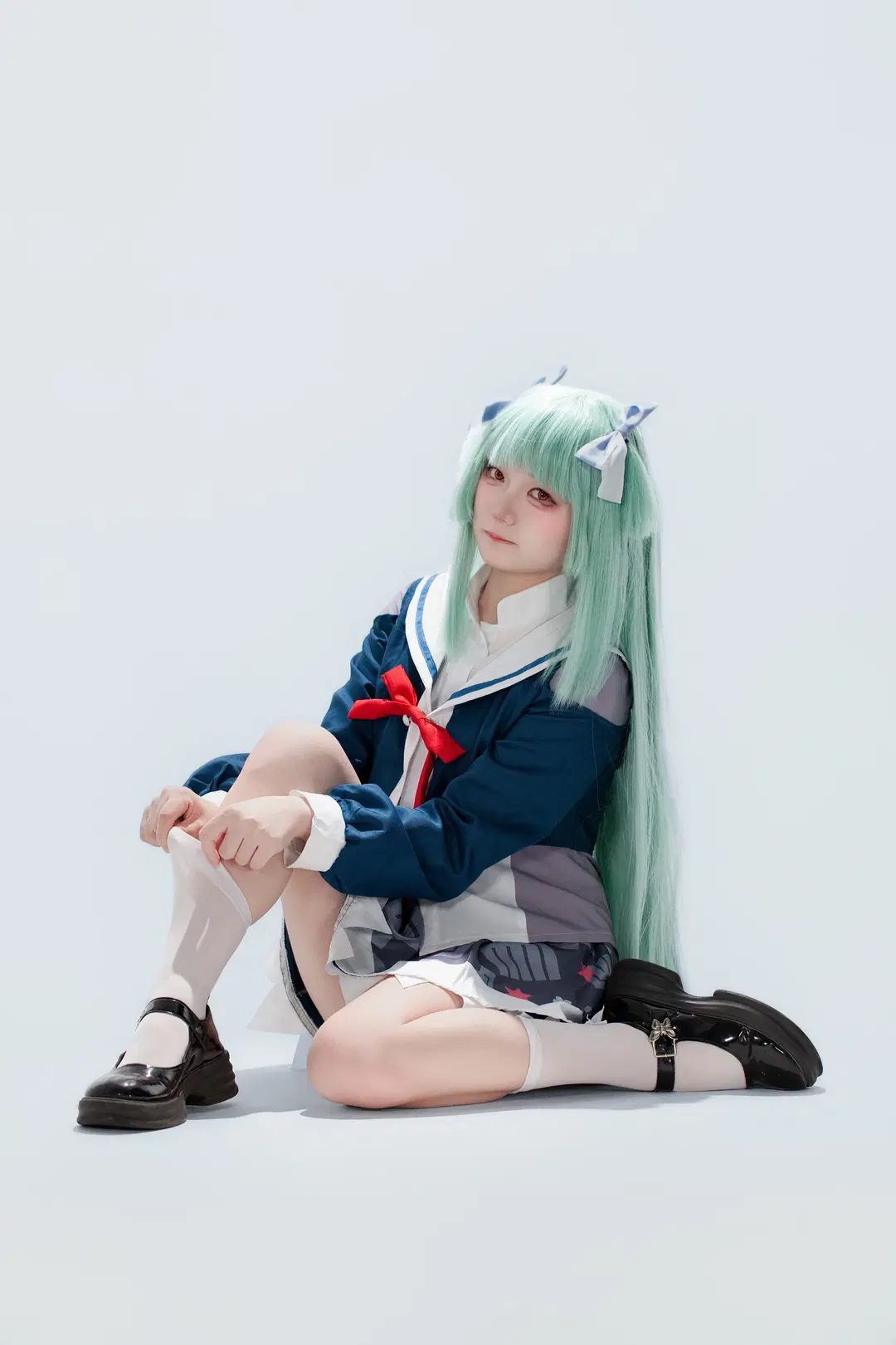 二次元cosplay, 白丝, 丛雨cos, 千恋万花, 水手服cos