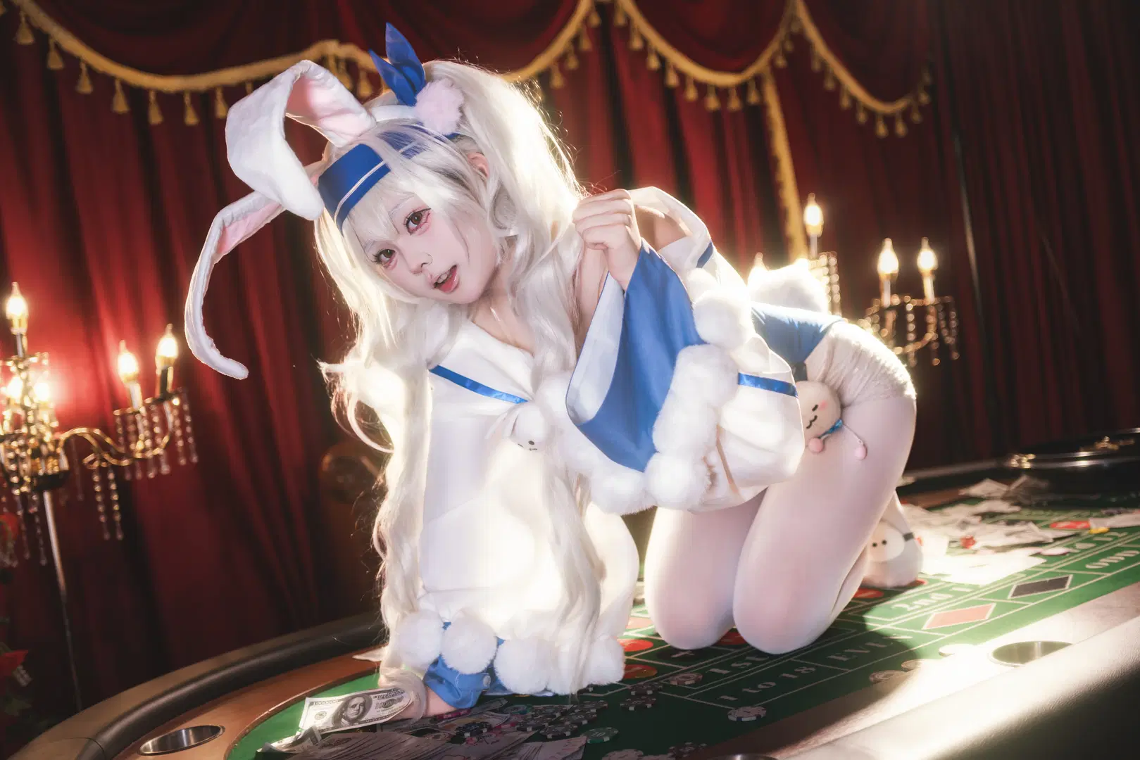 【Laffey cosplay】Azur Lane Bunny Girl Photoshoot: Casino Style & White Stockings by Shiro - Image 2