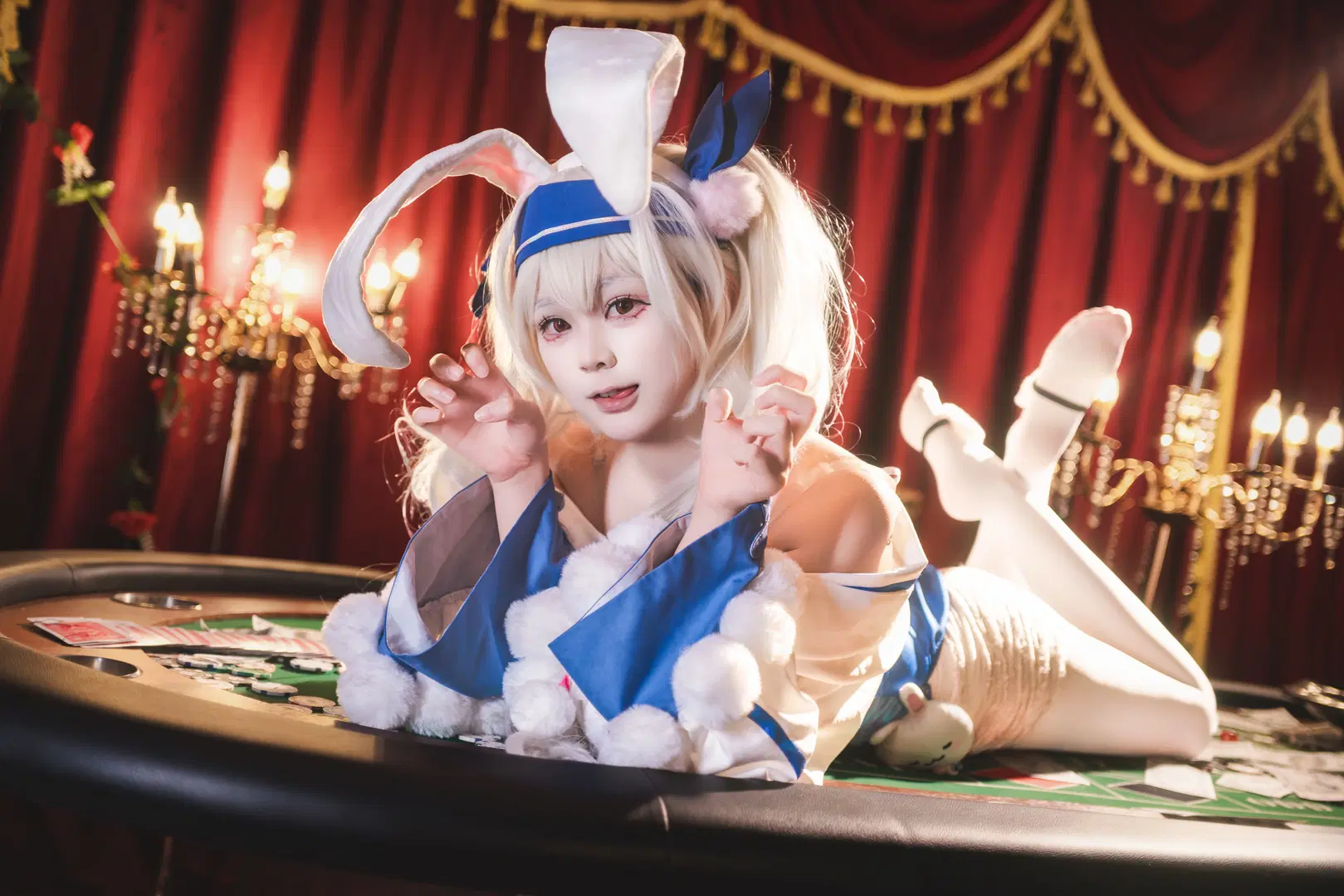 【Laffey cosplay】Azur Lane Bunny Girl Photoshoot: Casino Style & White Stockings by Shiro - Image 9