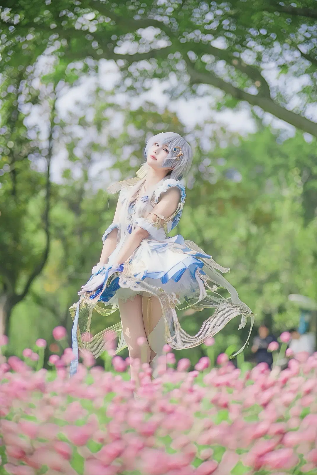 cosplay, Luo Tianyi cosplay, Concerto of Flowing Light, Sea of flowers photo shoot, Stockings