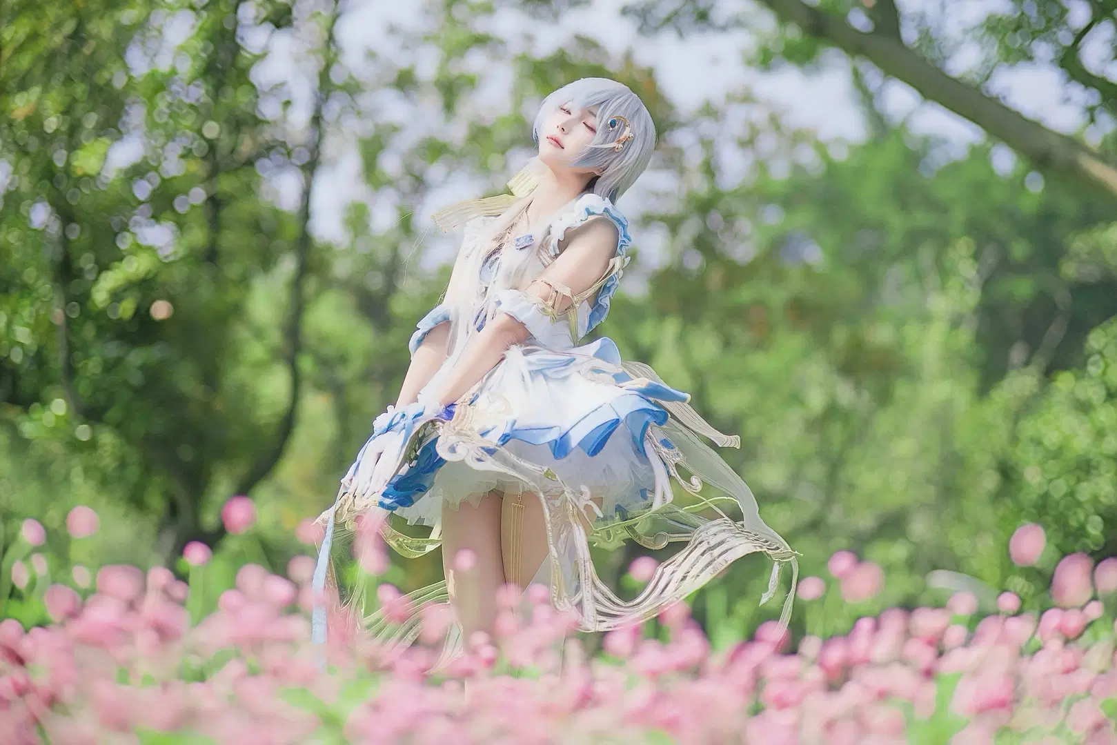 【洛天依cos】流光协奏这套重工仙女裙太绝了 - Shiro - 第6张