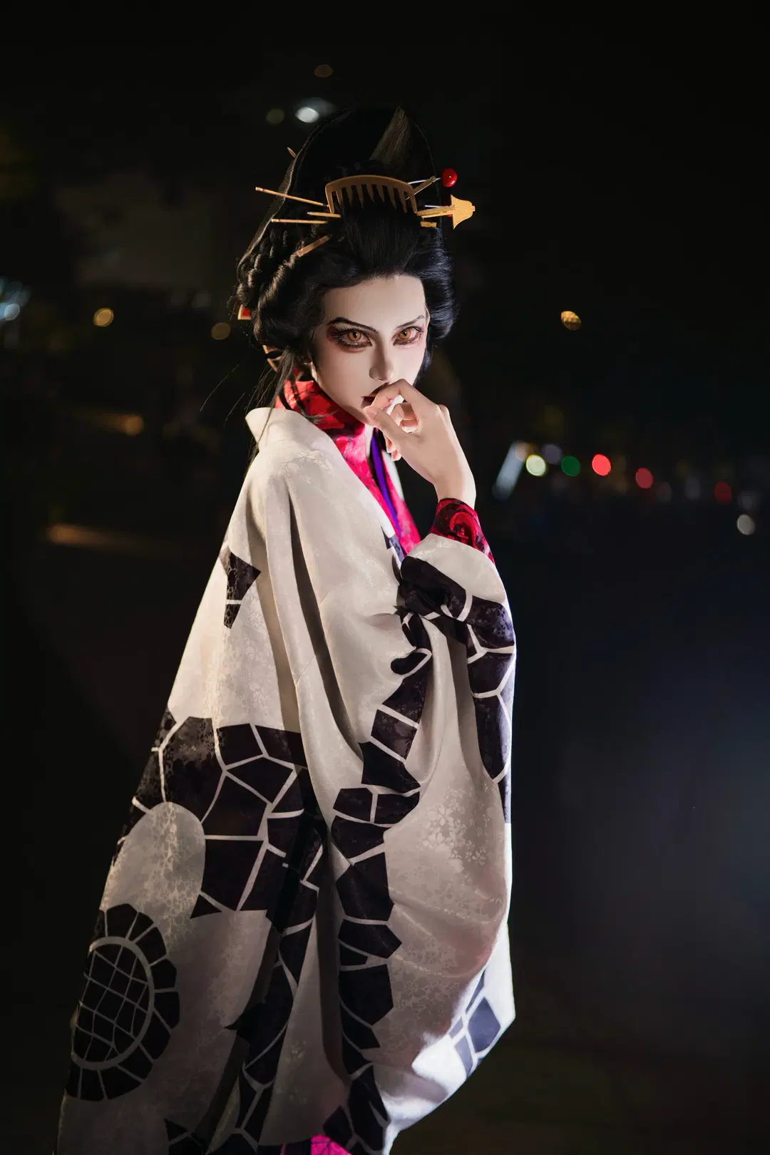 鬼滅之刃, 二次元cosplay, 和風造型, 墮姬cos, 花魁妝容