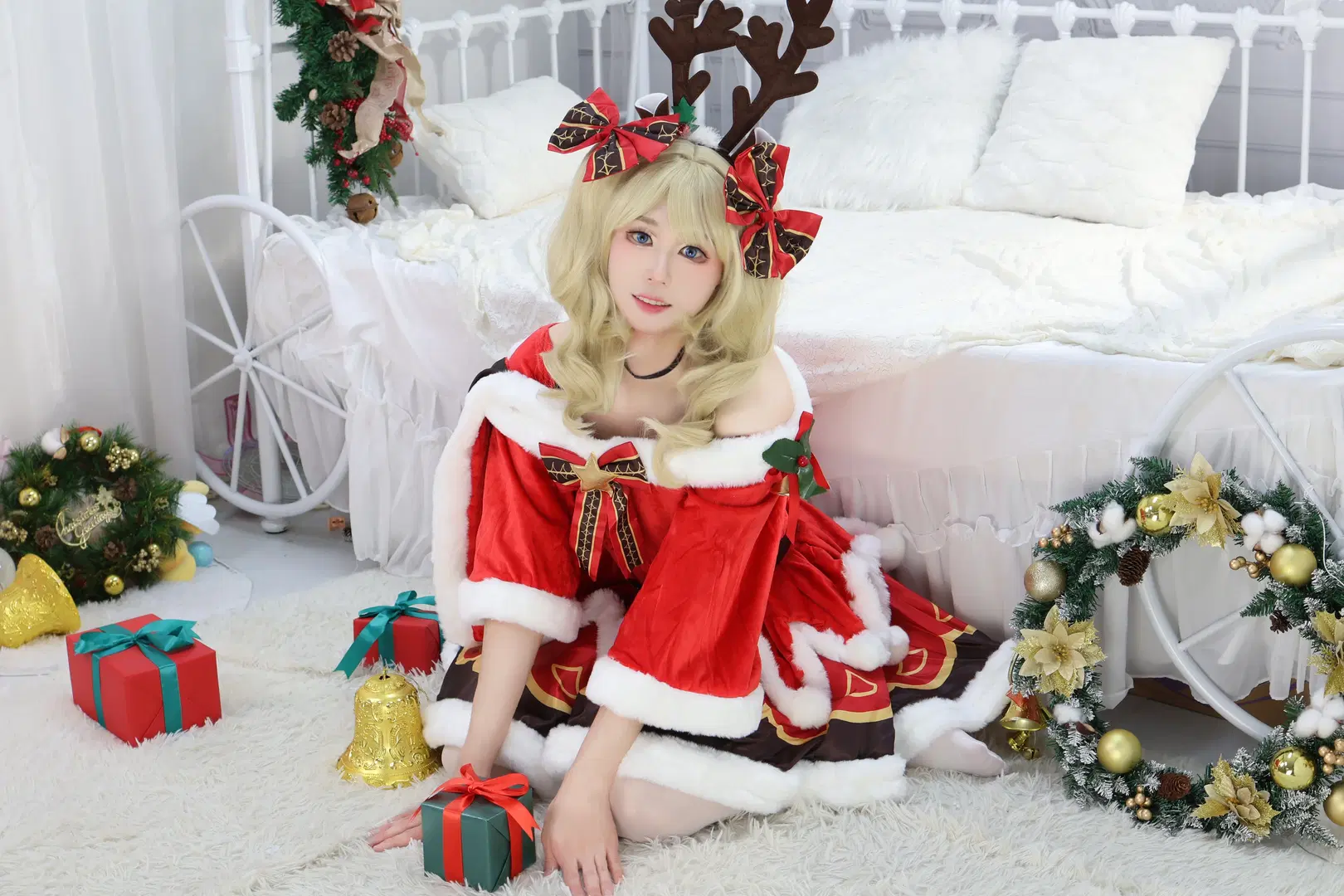 【Barbara Cosplay】Genshin Impact Christmas Barbara: A Boy's First Cosplay Challenge | Male cosplay Christmas portrait by mako - Image 4