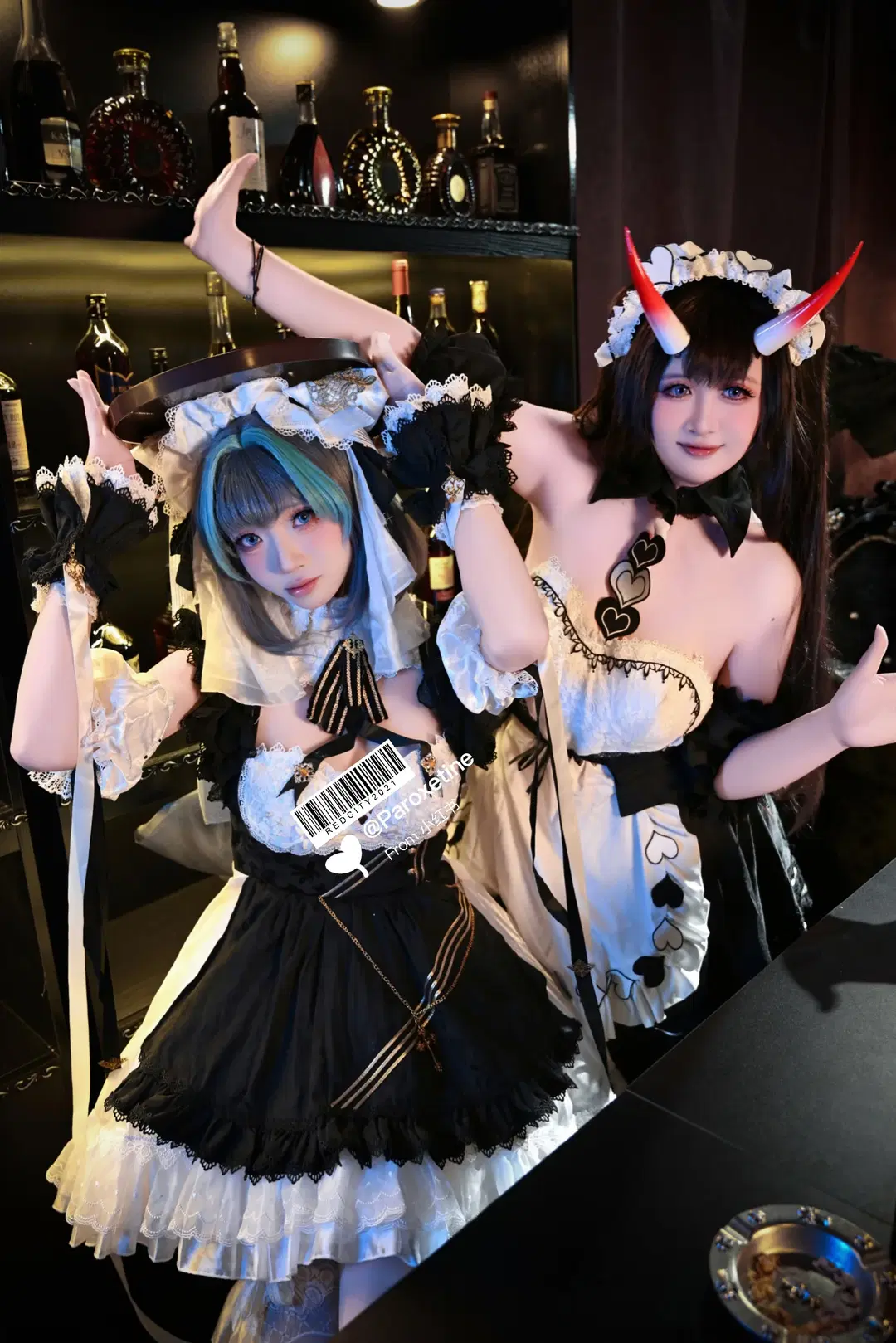 【碧蓝航线柴郡cos】和能代一起的酒吧双人女仆之夜 - Paroxetine - 第3张