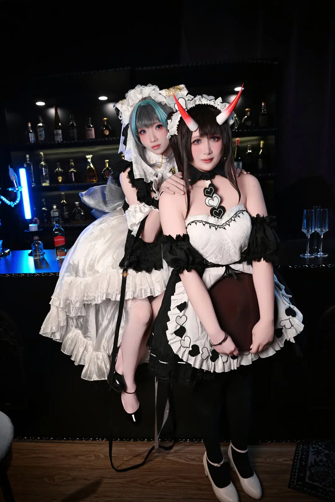【碧蓝航线柴郡cos】和能代一起的酒吧双人女仆之夜 - Paroxetine - 第4张