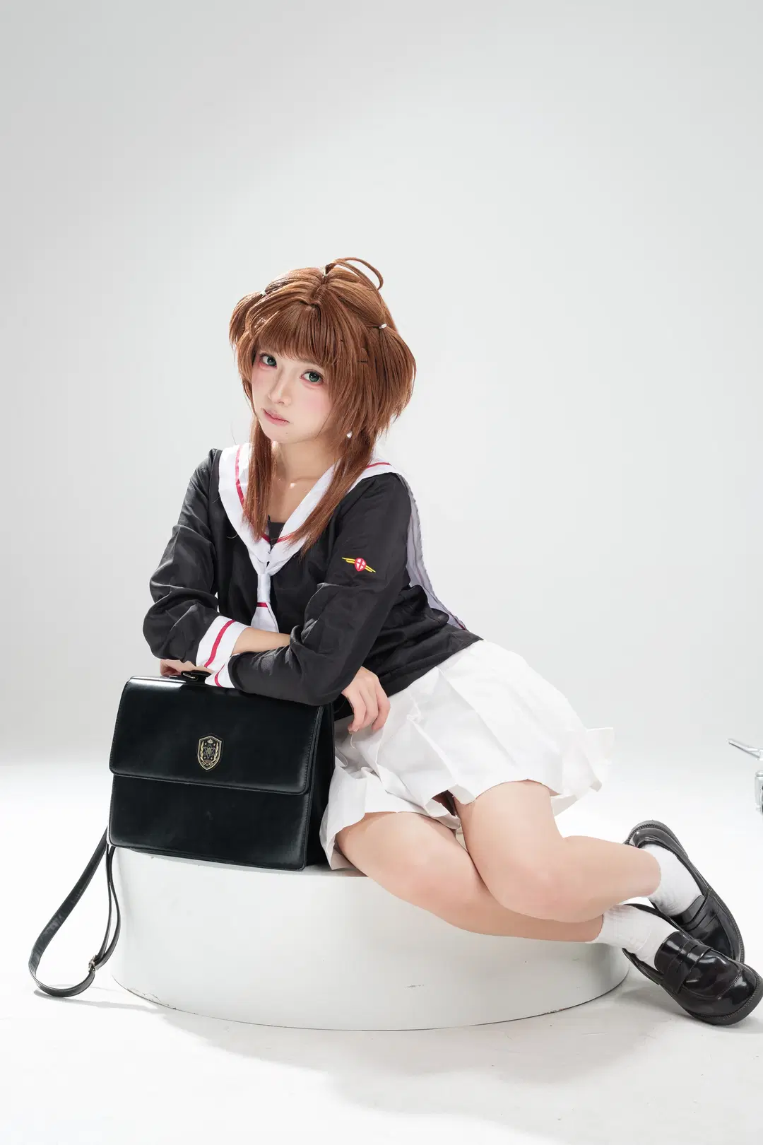 【小櫻cos】白棚光影裡的JK制服拍攝記錄 - 一只黑猫 - 第3張