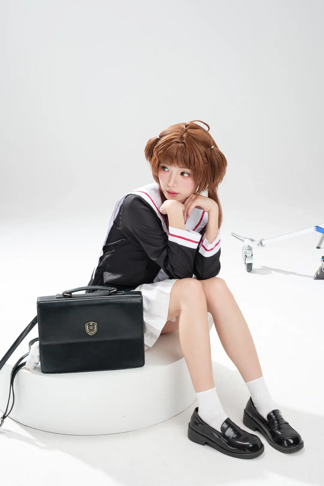 【小櫻cos】白棚光影裡的JK制服拍攝記錄 - 一只黑猫 - 第4張