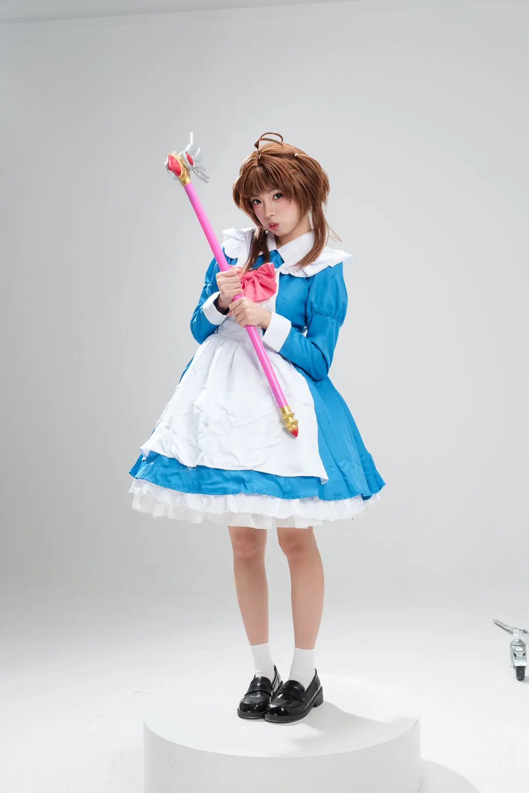 【小樱cos】小樱女仆白棚颠勺，蓝色裙摆与魔法杖的碰撞 - 一只黑猫 - 第7张