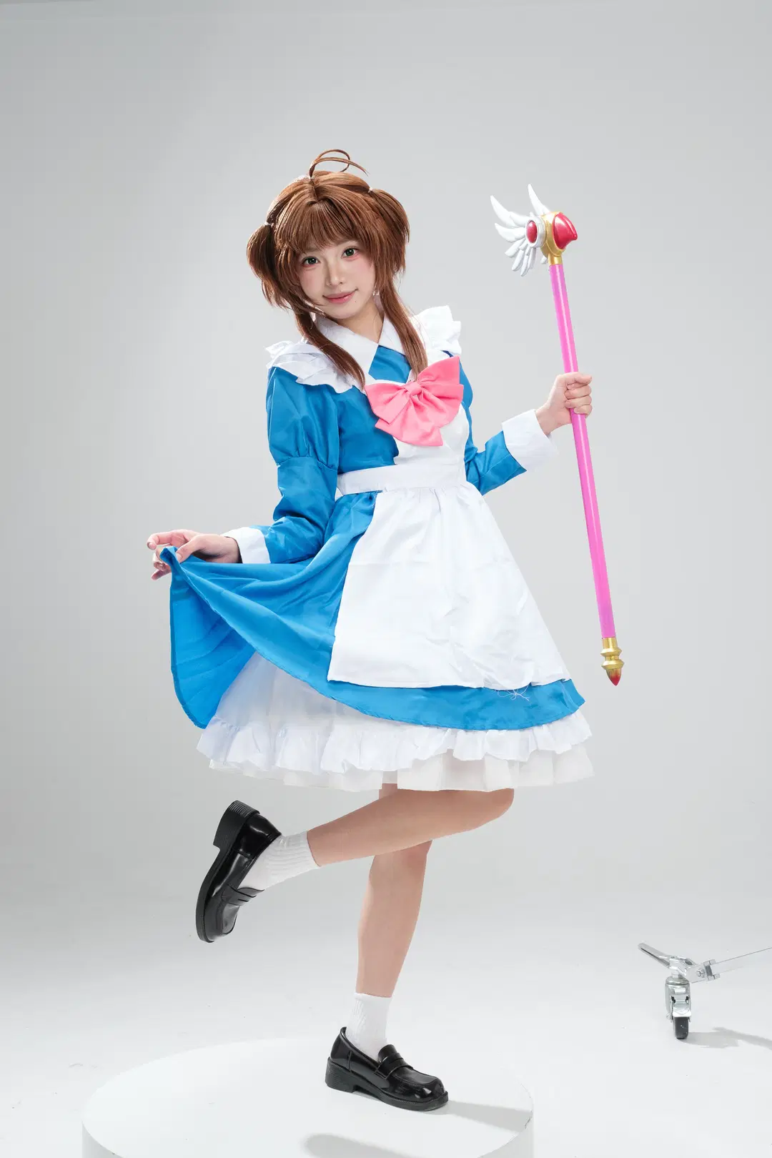 二次元摄影, 魔法少女, 小樱cos, 女仆装, 白棚写真