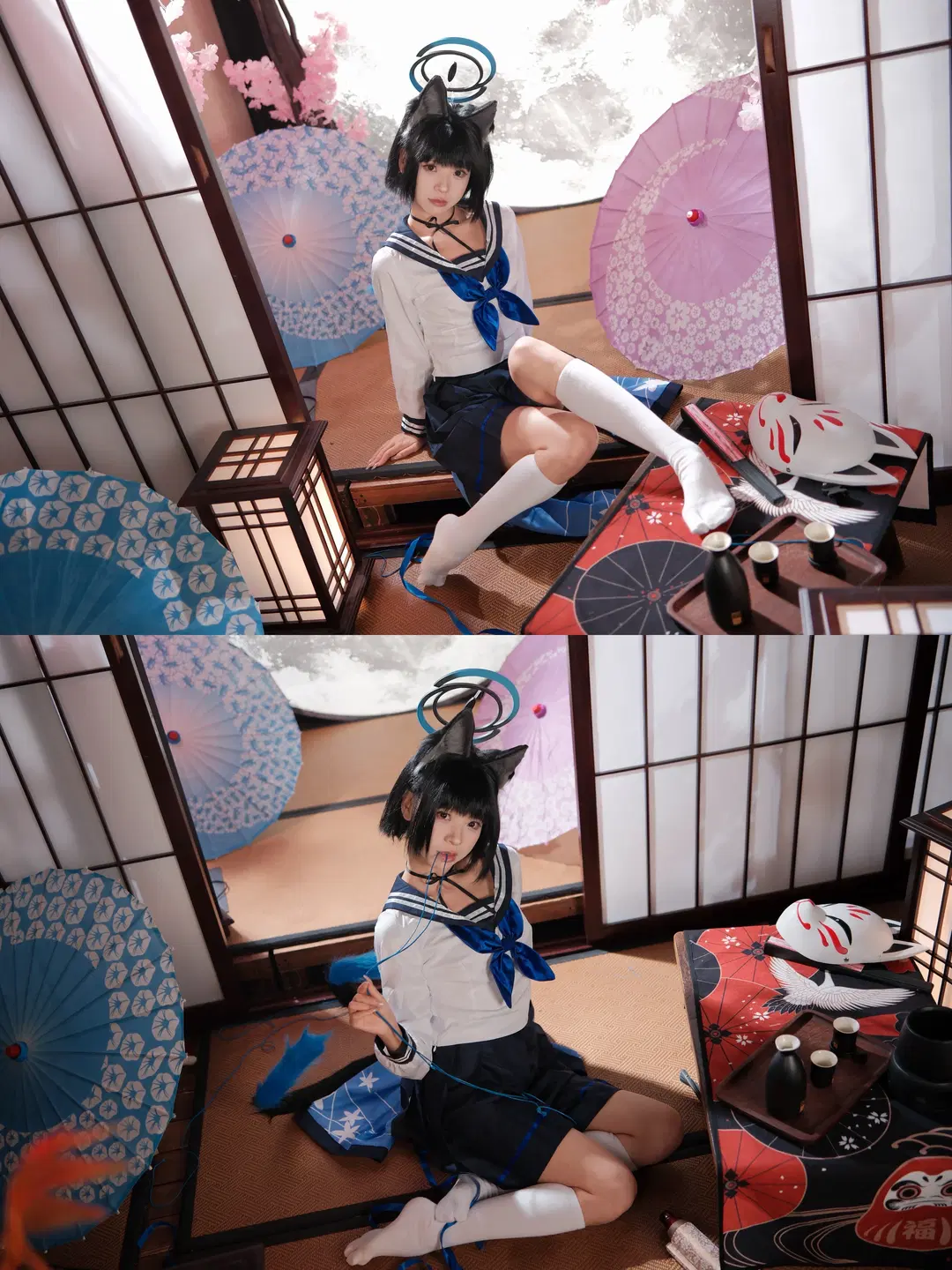 [Kiryuu Kikyou cosplay] Blue Archive Japanese-style studio shoot Cat's cradle record by 一只黑猫 - Image 4