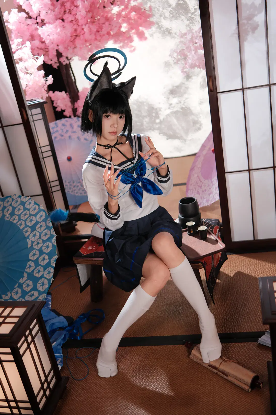 [Kiryuu Kikyou cosplay] Blue Archive Japanese-style studio shoot Cat's cradle record by 一只黑猫 - Image 7
