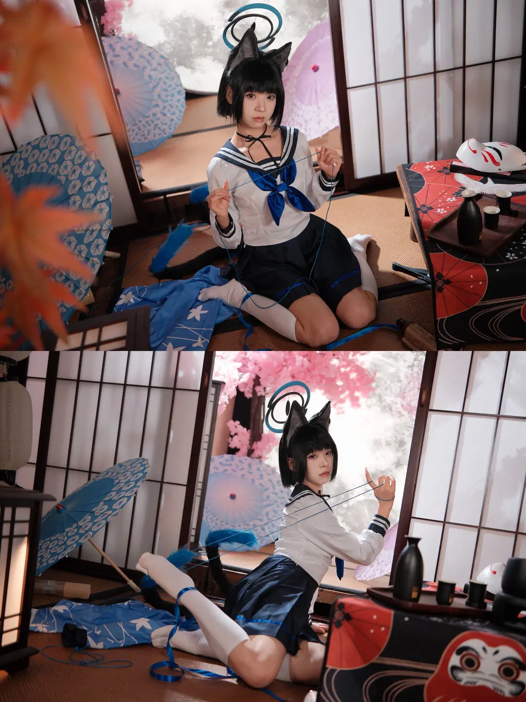[Kiryuu Kikyou cosplay] Blue Archive Japanese-style studio shoot Cat's cradle record by 一只黑猫 - Image 8