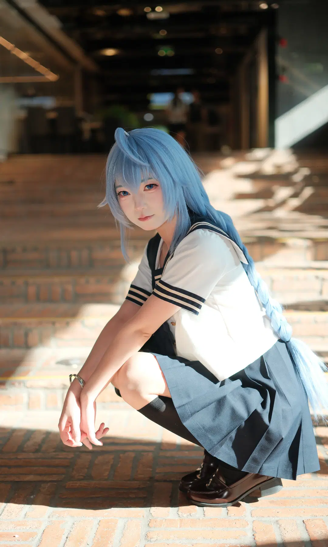 【ロキシーのコスプレ】『無職転生』青髪ママのJK制服、静安大悦城お散歩スナップ - 一只黑猫 - 4枚目