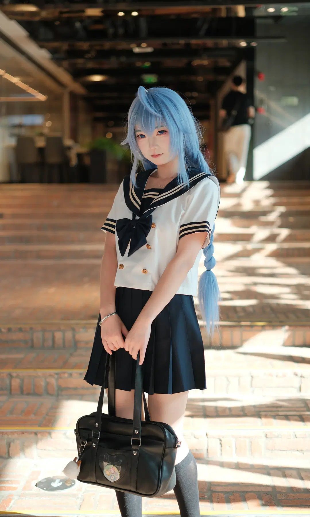 【ロキシーのコスプレ】『無職転生』青髪ママのJK制服、静安大悦城お散歩スナップ - 一只黑猫 - 5枚目