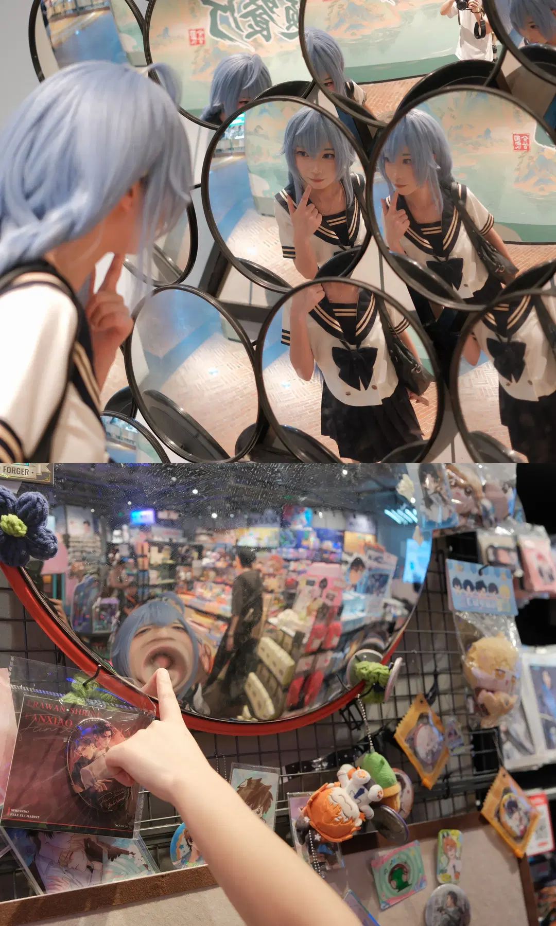 【ロキシーのコスプレ】『無職転生』青髪ママのJK制服、静安大悦城お散歩スナップ - 一只黑猫 - 6枚目