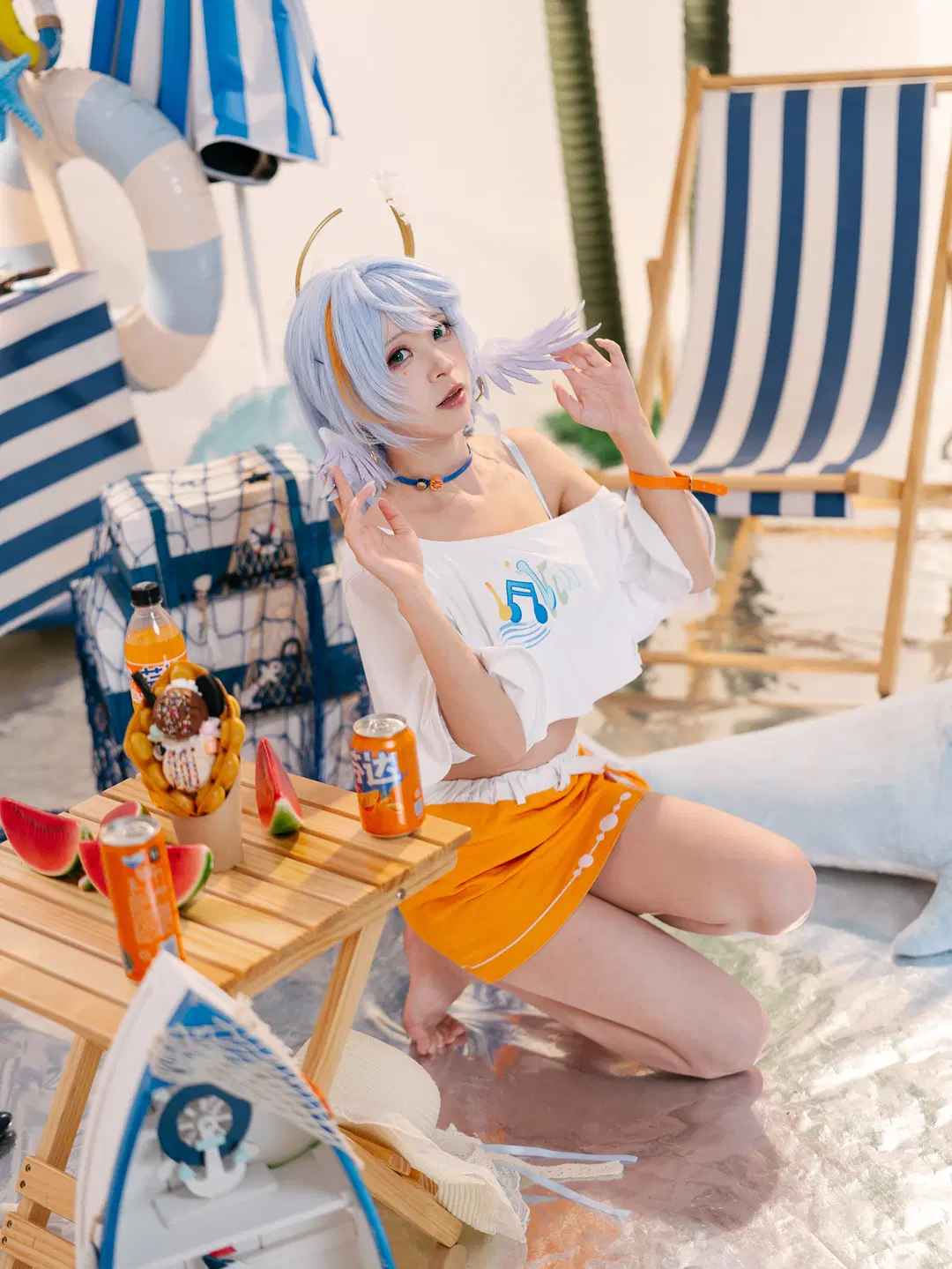 【Robin cosplay】Honkai: Star Rail Summer Swimsuit cosplay Studio shoot Log by 一只黑猫 - Image 16