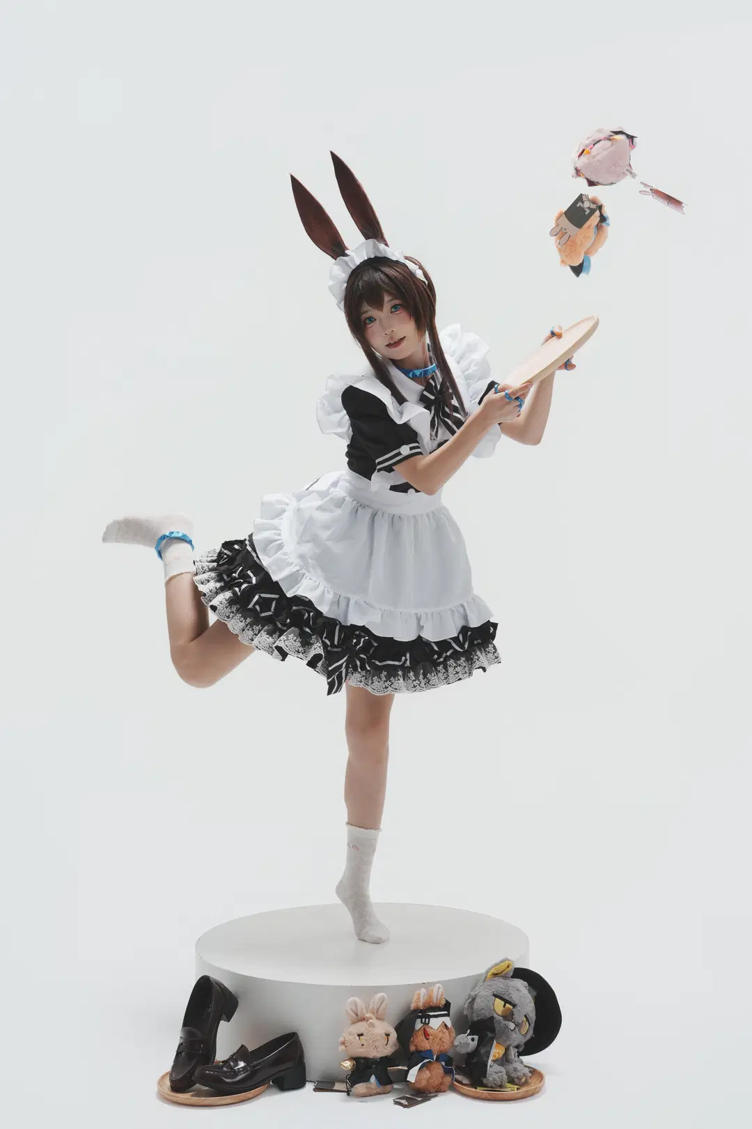 【Amiya cosplay】Mountain Bunny Maid: The Joy of Straight-Out-of-Camera White Studio Shoots by 一只黑猫 - Image 14
