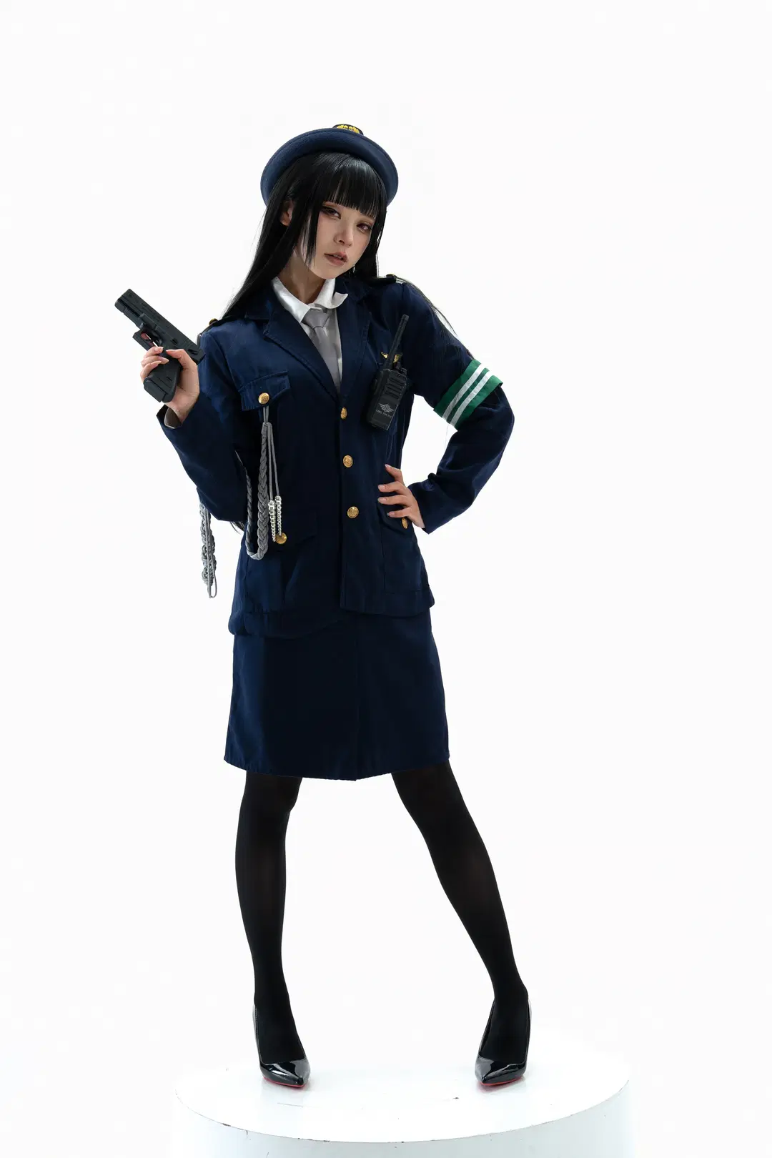 【调月莉音cos】碧蓝档案白棚制服私设拍摄 - 一只黑猫 - 第2张