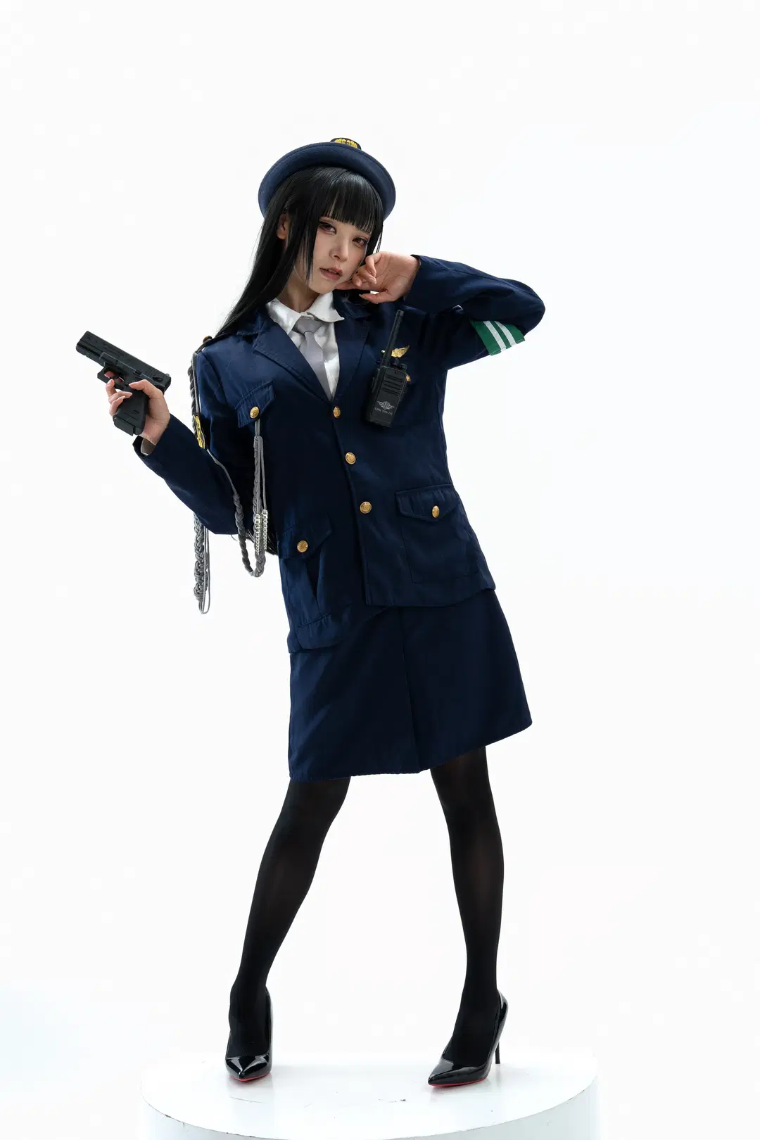 【调月莉音cos】碧蓝档案白棚制服私设拍摄 - 一只黑猫 - 第3张