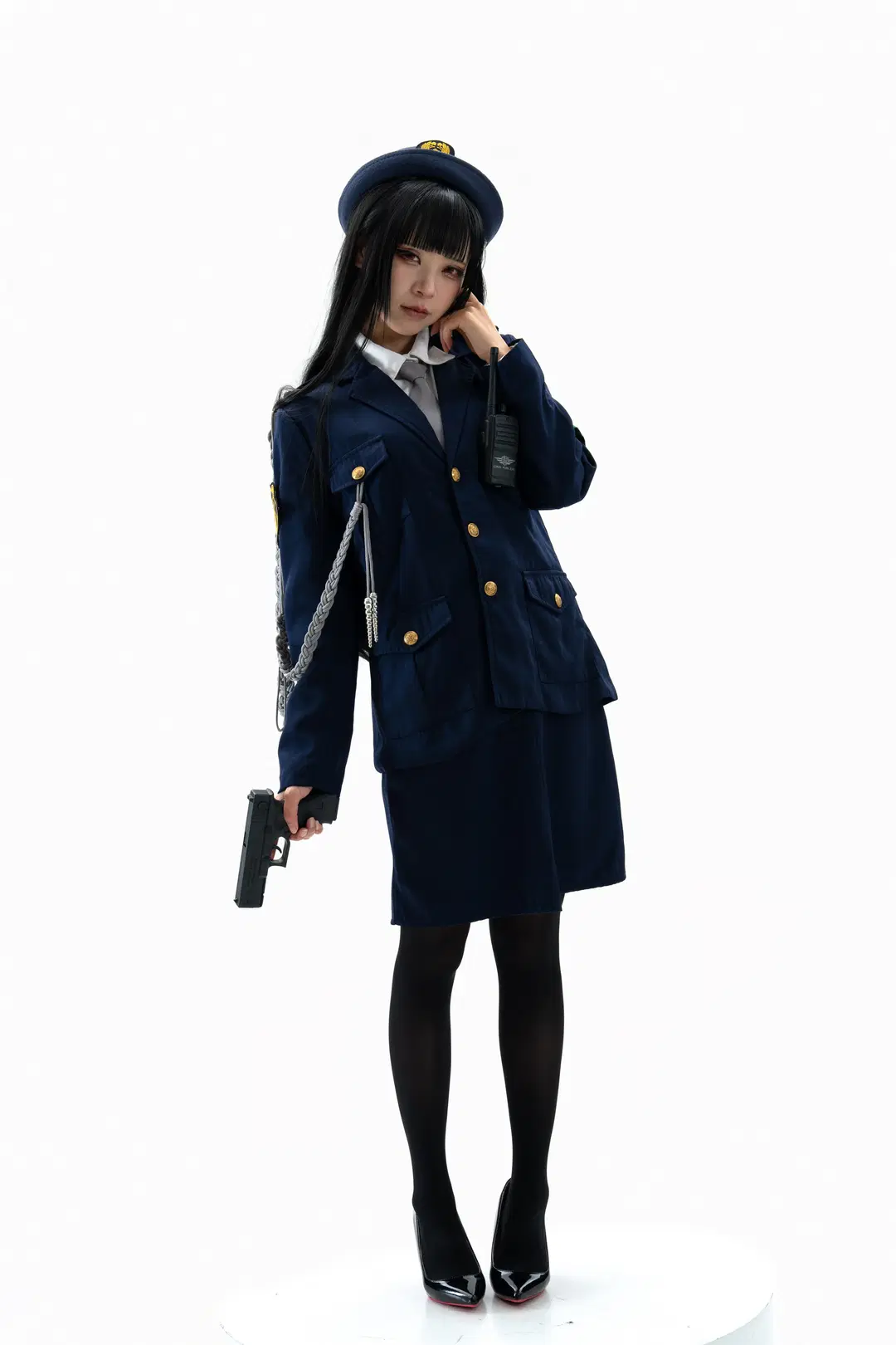 【调月莉音cos】碧蓝档案白棚制服私设拍摄 - 一只黑猫 - 第5张