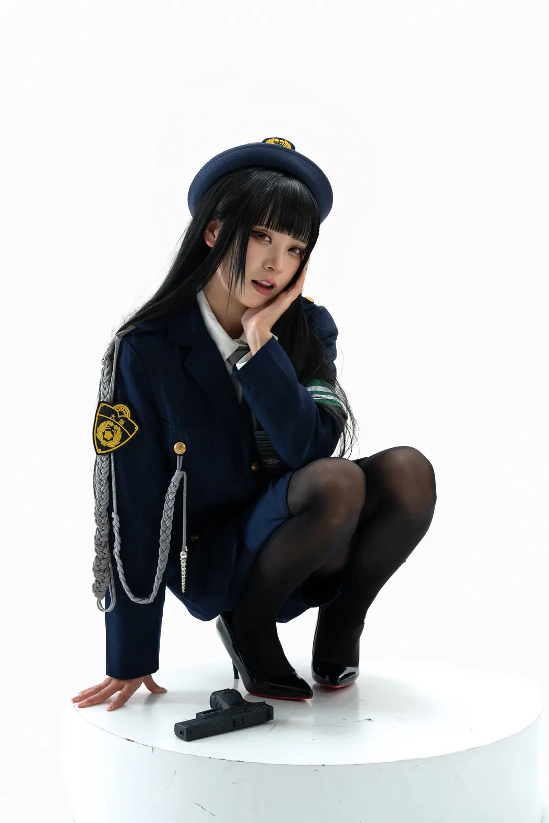 【调月莉音cos】碧蓝档案白棚制服私设拍摄 - 一只黑猫 - 第7张