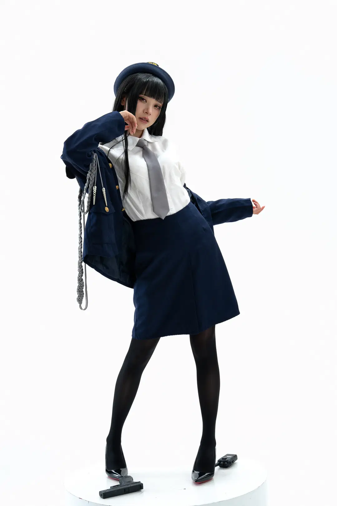 【调月莉音cos】碧蓝档案白棚制服私设拍摄 - 一只黑猫 - 第9张