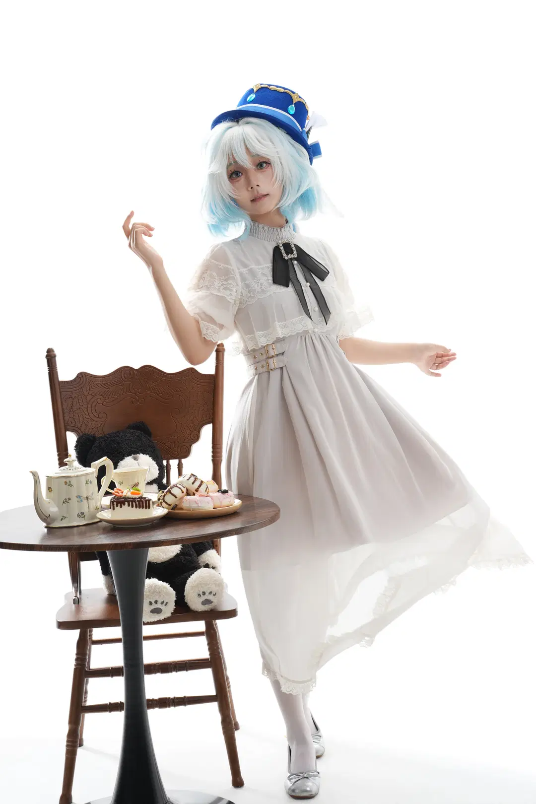 【芙寧娜cos】原神羅吉塔風格白棚下午茶記錄 - 一只黑猫 - 第5張