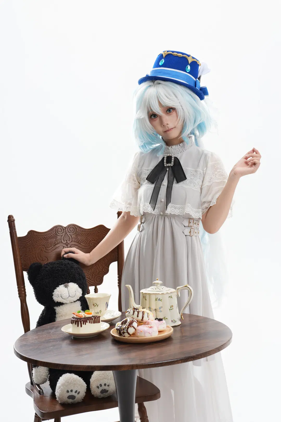 【芙寧娜cos】原神羅吉塔風格白棚下午茶記錄 - 一只黑猫 - 第6張