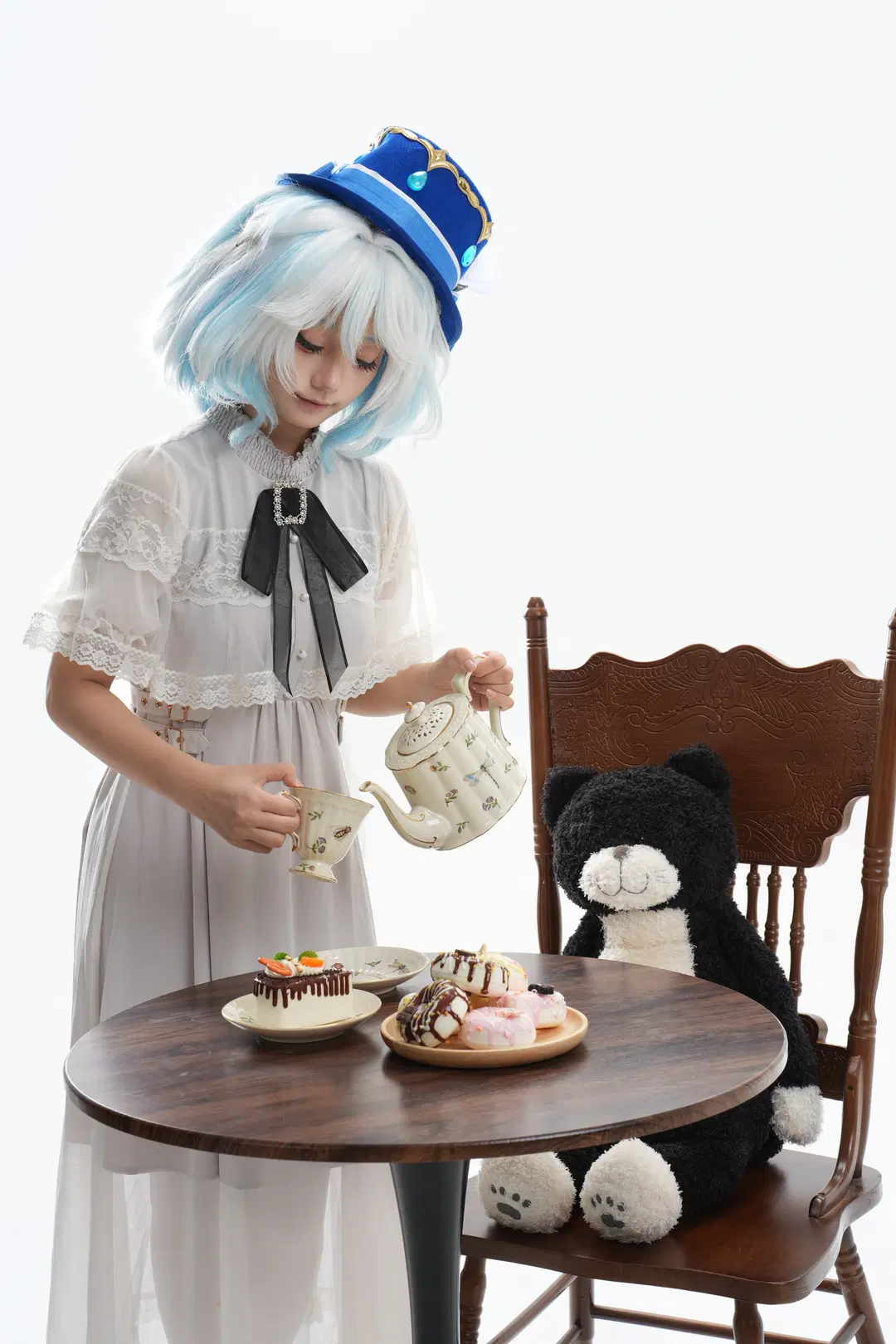 【芙寧娜cos】原神羅吉塔風格白棚下午茶記錄 - 一只黑猫 - 第7張