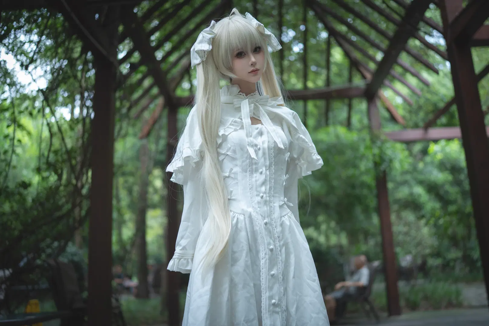 【春日野穹cos】緣之空裡的白裙少女，遊樂園的清新碎片 - 聪明的太子 - 第2張
