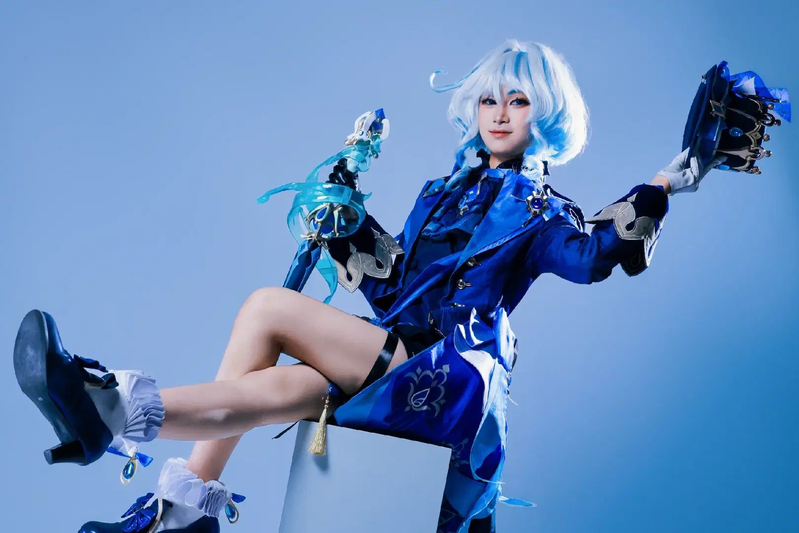 【芙宁娜cos】原神枫丹水神，白棚里的戏剧性动作参考 - 你好 - 第4张